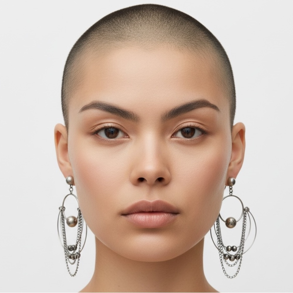 Vintage Armani Exchange Hoop Chandelier Earrings